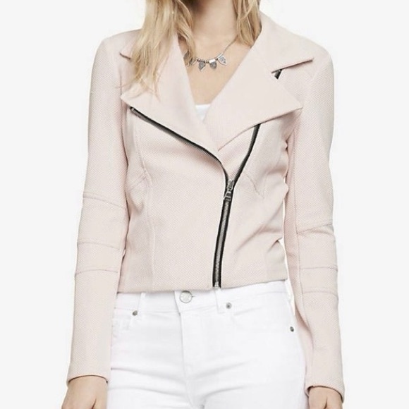 Express Jackets & Blazers - Express 💗 Blush Pink Moto Jacket Size XS 💗